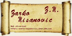 Žarko Mišanović vizit kartica
